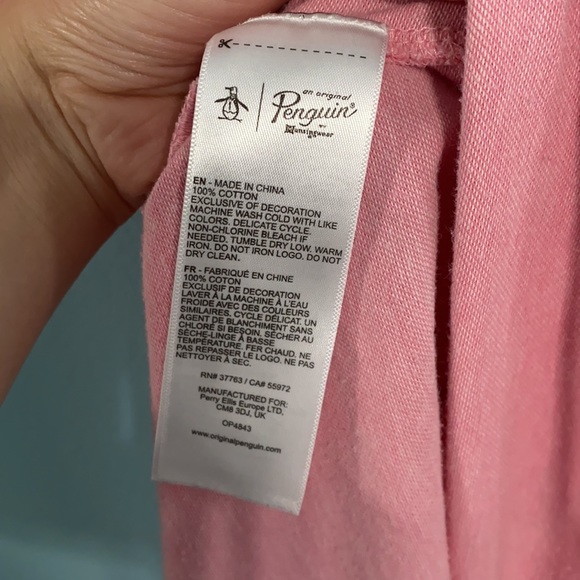 ORIGINAL PENGUIN PINK COLLARD T-SHIRT SZ XXL - Picture 5 of 7